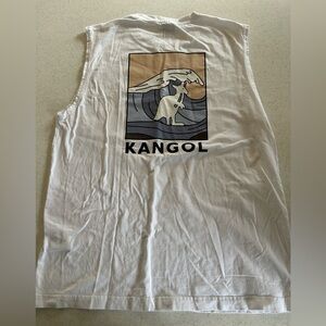Kangol Men’s Medium White Graphic Tank Top! Born British!